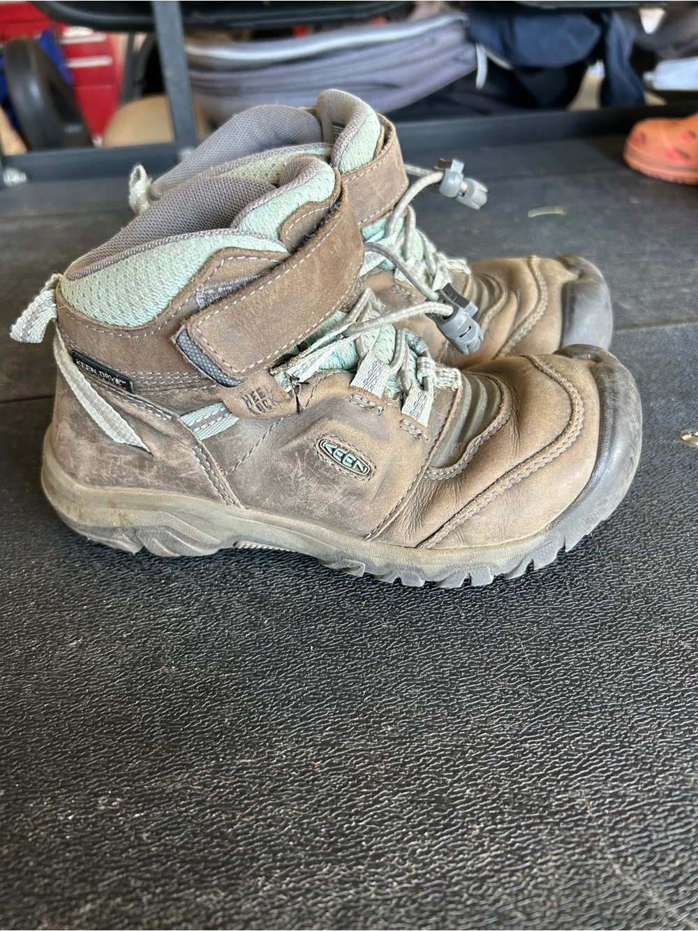 Keen Kids Brown with Mint Accent Waterproof Hiking Boots
